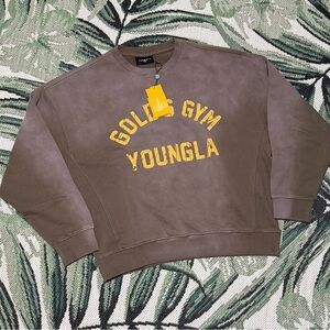 YoungLA Gold’s Gym Sweatshirt Iron Legacy Vintage Crewneck Green XL NEW